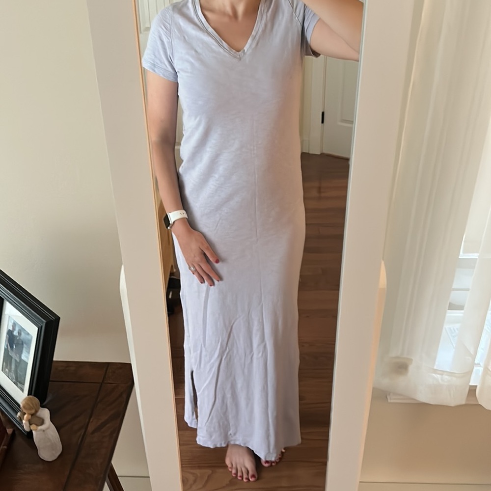 V neck maxi dress